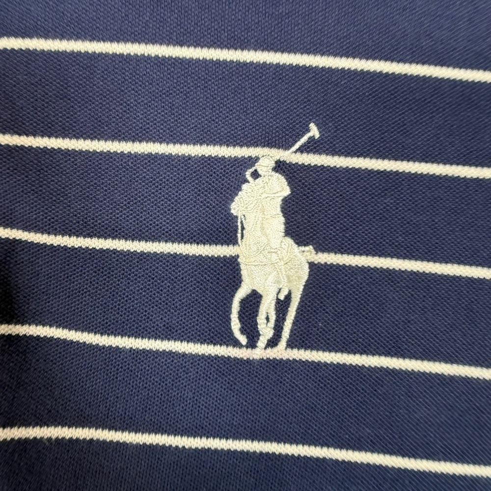 Ralph Lauren Navy & White Striped Polo Midi Dress - Picture 4 of 10